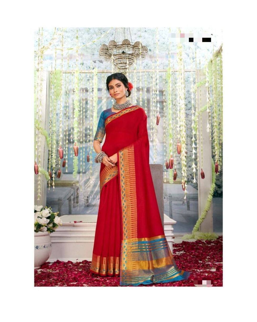 Cotton Stripes  Regular Saree