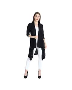 Cotton Stretch Solid Shrugs view 3