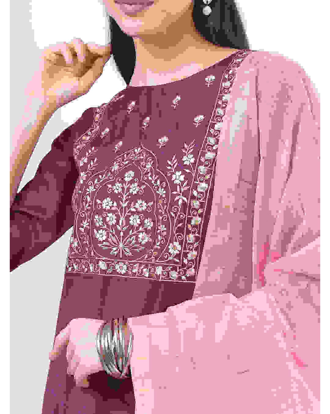 Polyester Embroidered Ethnic Pants SuitSet view 7