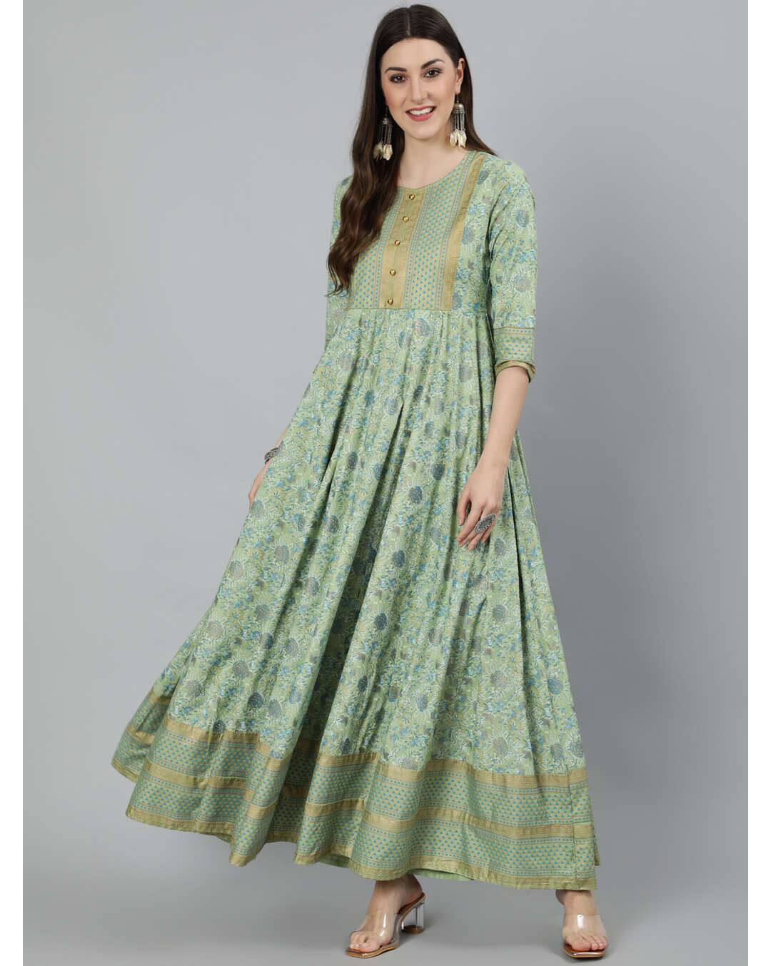 Rayon Printed  Anarkali Kurta view 3