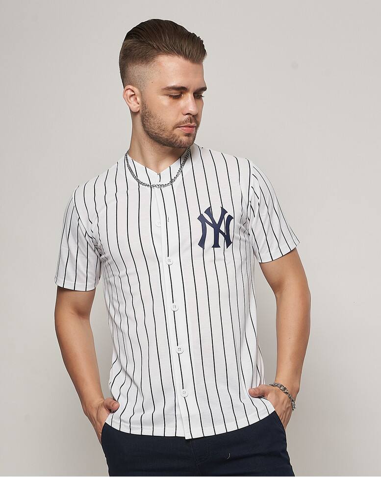 Polyester Cotton Stripes Slim Fit Henley Tshirts
