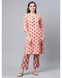 Rayon Printed Ethnic Pants  SuitSet view 3