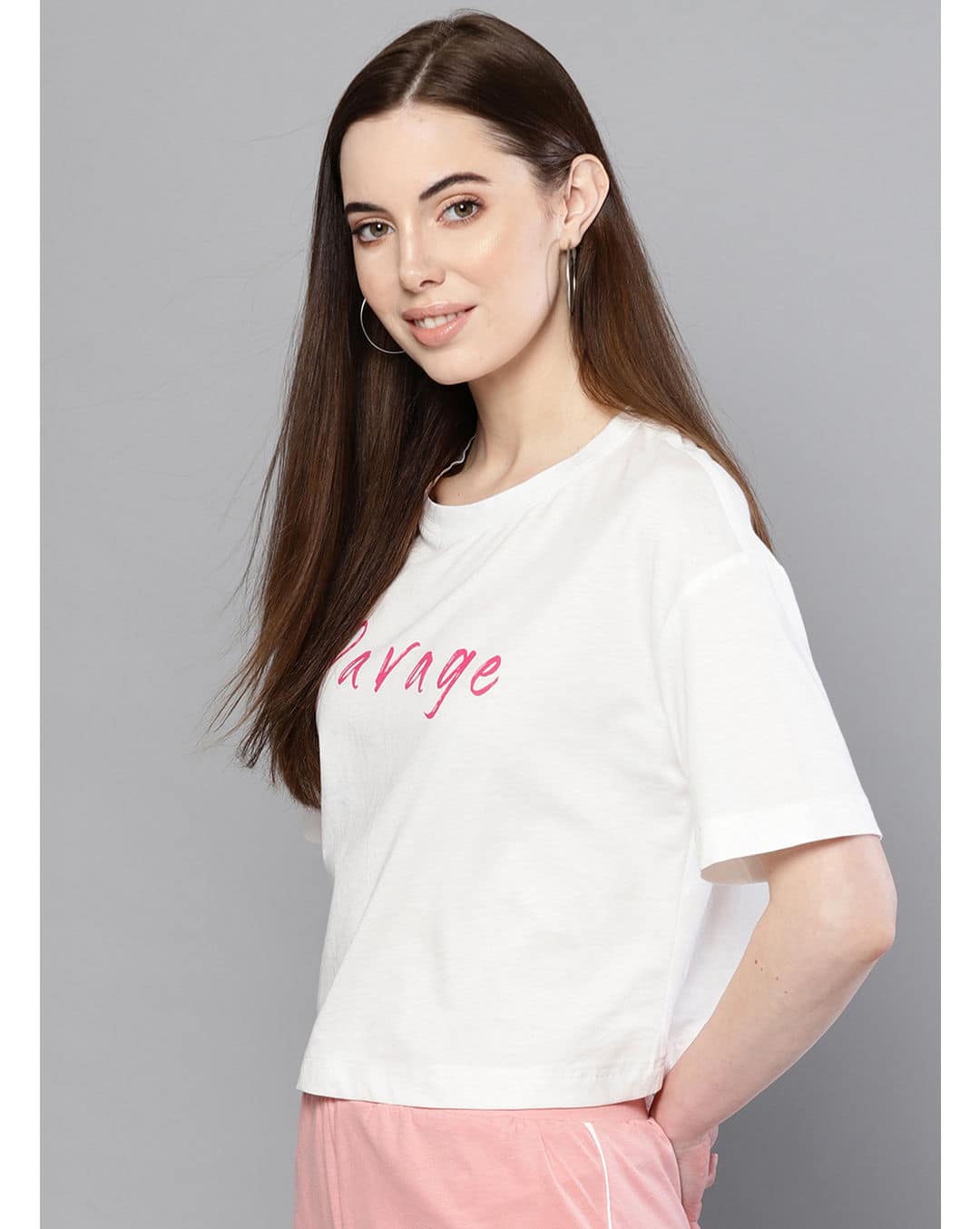 Cotton Mix Printed Round Neck T-shirt view 10