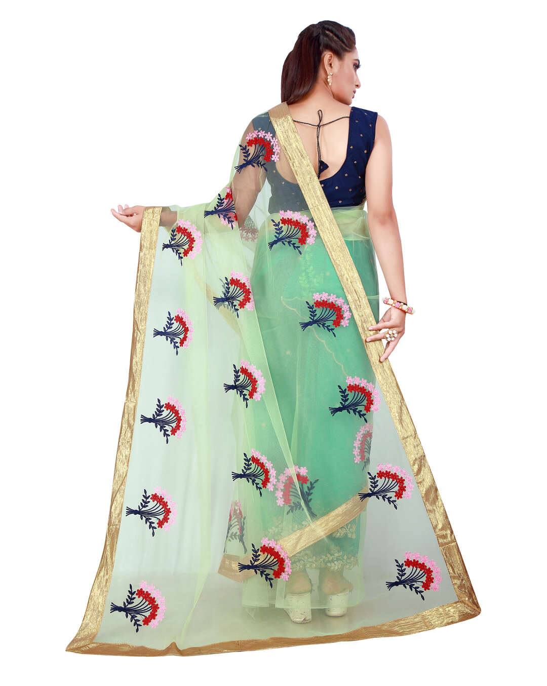 Silk Embroidered Regular Saree view 2