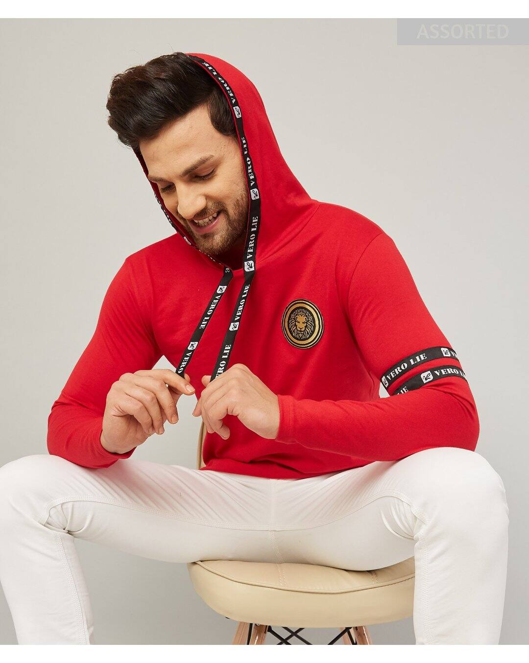 Cotton Solid Slim Fit Hooded Tshirts view 13