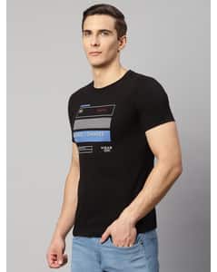 Blended Printed Slim Fit Round neck tshirt view 6