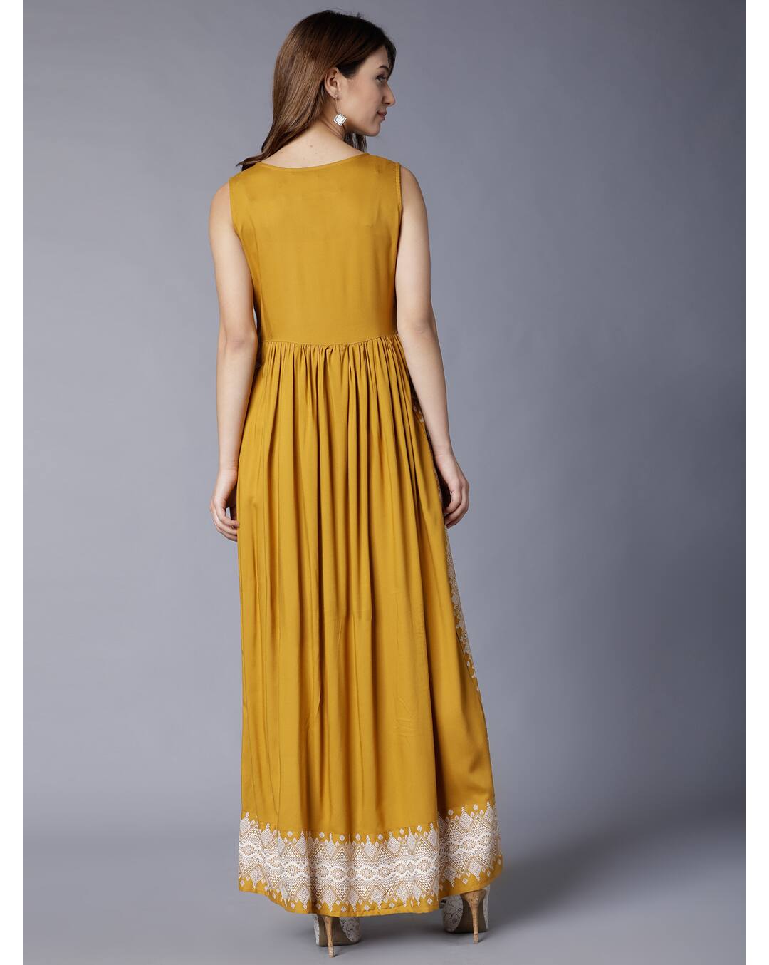 Rayon Printed Flared Kurta view 2