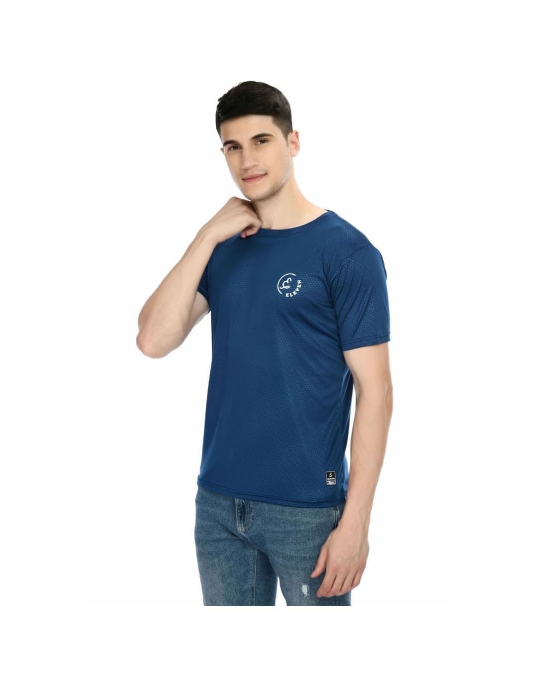 Polyester Solid Regular Fit Round Tshirts view 3