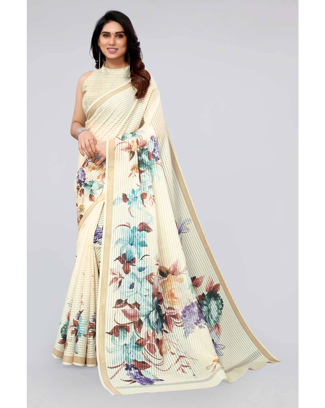 Cotton All over print Regular Saree
