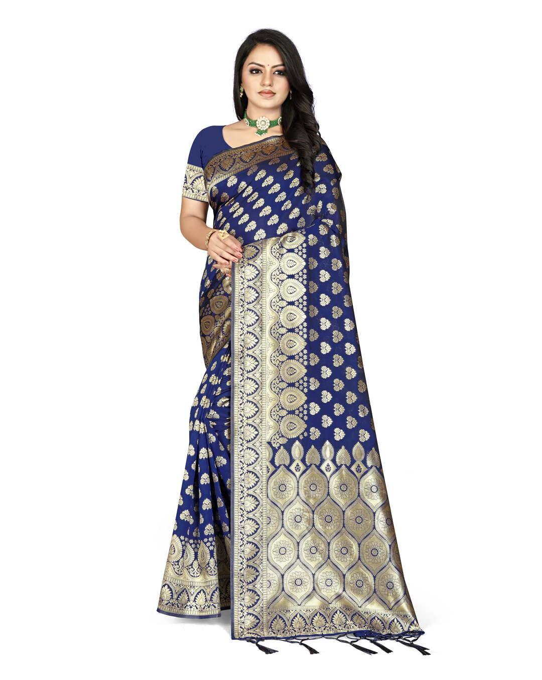 Jacquard Printed Banarasi Saree