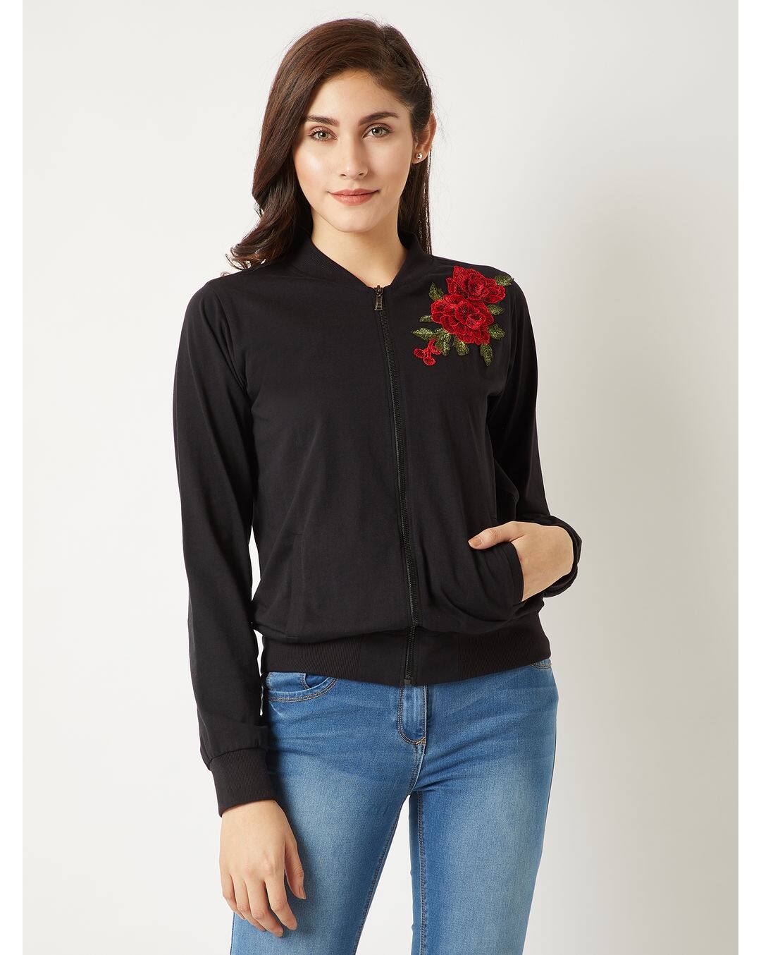 Cotton Embroidered Casual Jacket