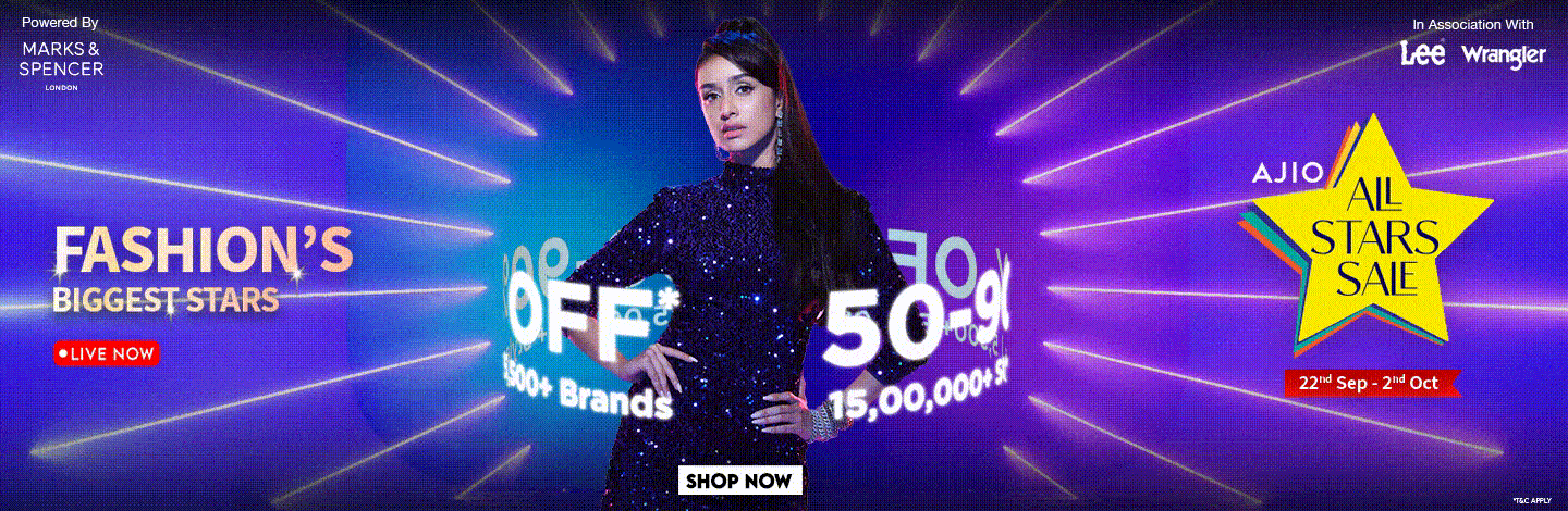 ajio.com - All Stars Sale – Get Upto 90% Discount