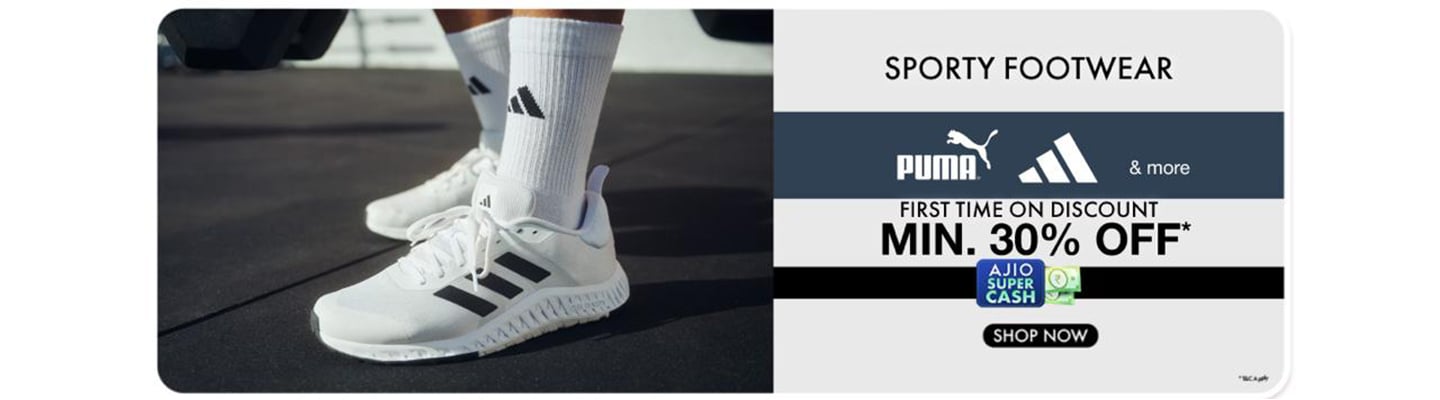 Best of Sporty Footwear Puma , Adidas & More, ( Multi click First time on discount min 30% | Casual shoes & sneakers min 50%)