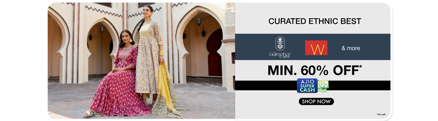 Best of curated ethnic wear collection W , Gulmohar Jaipur & More min 60%