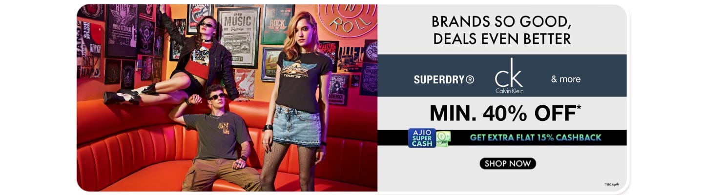 Biggest Collection of Premium Brands Superdry , Calvin klein and more min 40