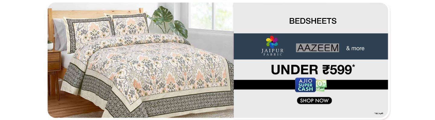 Bedsheet under 599 Jaipur Fabric, Aazeem and more