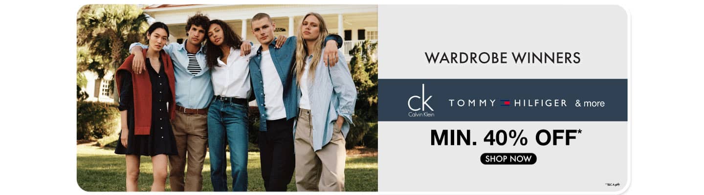 Wardrobe refresh with Tommy CK and more Min 40%