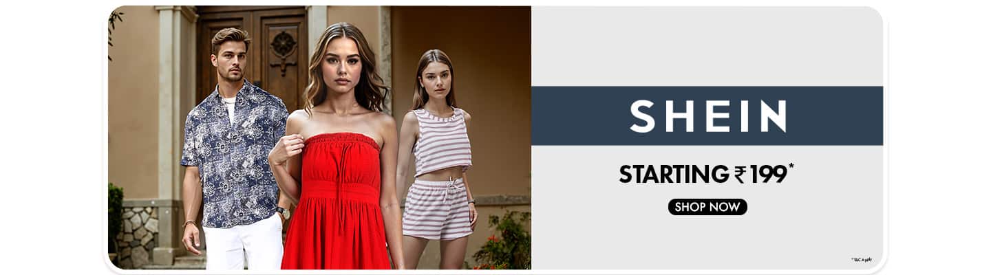 Handpicked Trends and Premium Collection from Shein. Honest prices starting at rupees 199. Shop now.