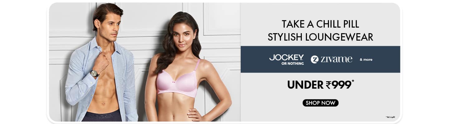 Loungewear under 999 rupees from Jockey and Zivame.