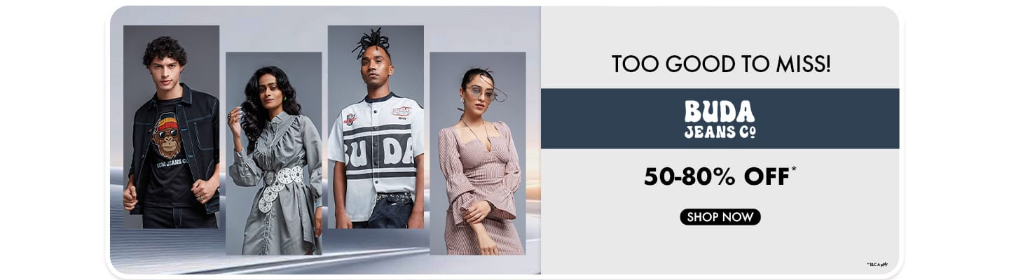 Fifty to eighty percent off trending styles from Buda Jeans Co. Shop men's and women's apparel now.
