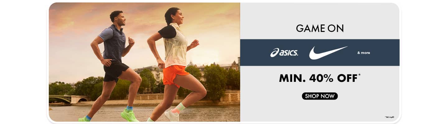 Best of Sportswear min 40 nike Asics and more
