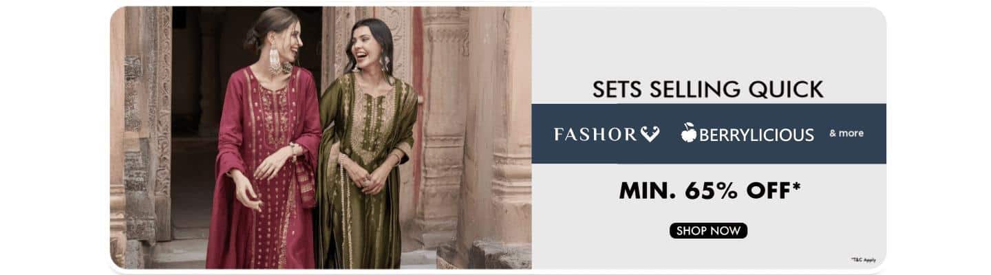 Graceful Kurtas and Kurta Sets Min 65 Fashor, Berrylicious and more