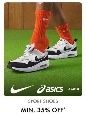 Sports shoes (Nike, Asics and more) Min 30