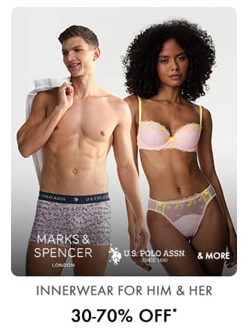 Innerwear for Him & Her - M&S, USPA & More 30-70