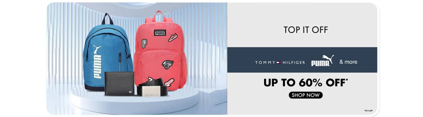 Lifestyle Accessories upto 60 off Tommy Hilfiger Puma & more