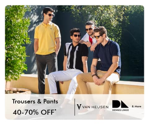 Trousers & Pants - Van Heusen, Dennislingo and more 40-70