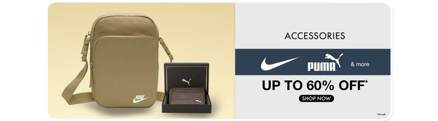 Accessories Upto 60% Off ( Puma, Nike & more )