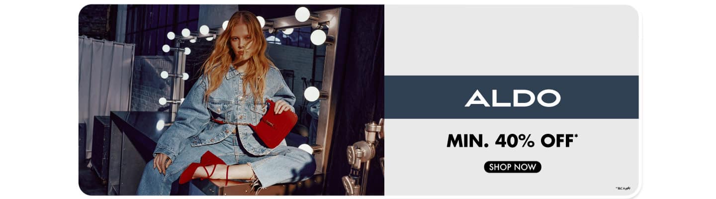 Aldo : Min 40% Off