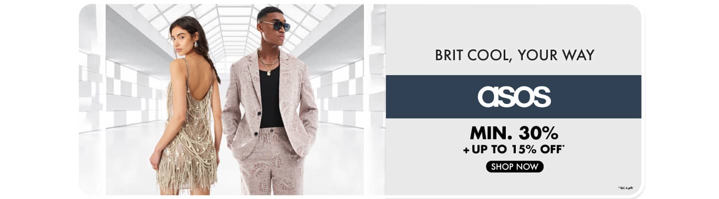 Your Shortcut to the Best of ASOS Min 30+ Upto 15% off