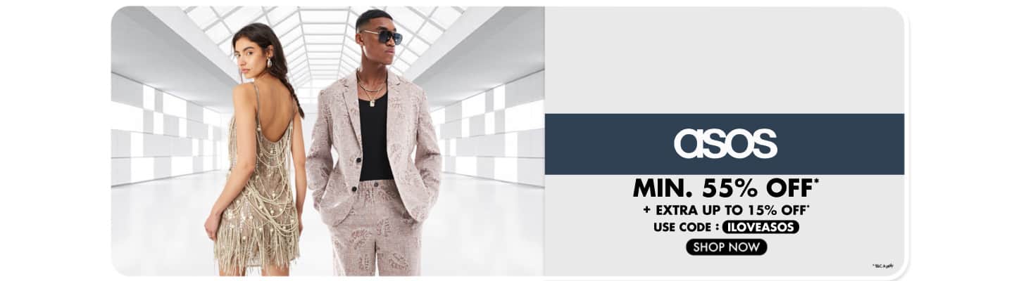 ASOS: Min 55% off + extra upto 15% off use coupon: ILOVEASOS