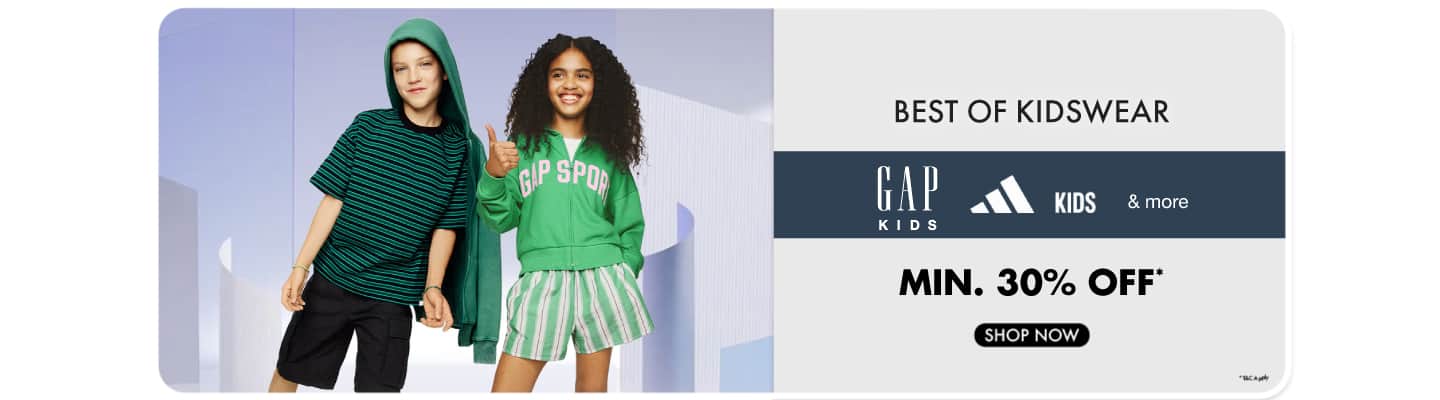 Best of Kidswear min 30 Gap kids, Adidas kids and more
