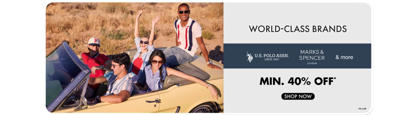 Best of Global Brands min 40 USPA, Marks & Spencer and more