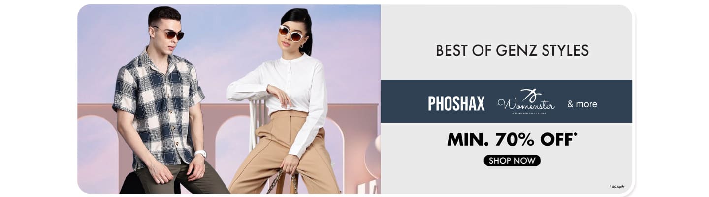Best of GenZ Styles Min 70% off   Poshax, Womenster and more