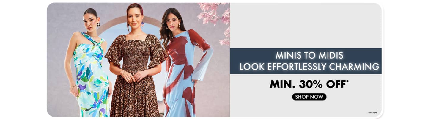 "Florals, Forever in Style" From mini to midi — twirl into effortless charm- Min 30% off-