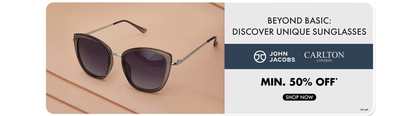 Beyond Basic: Discover Unique Sunglasses John jacob, carlton london min 50%