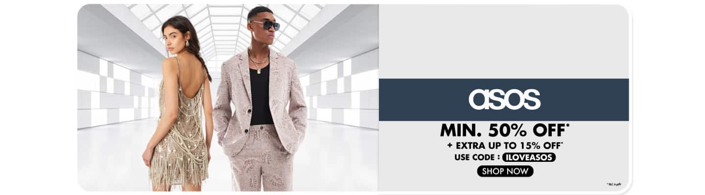 ASOS: Min 55% off + extra upto 15% off use coupon: ILOVEASOS
