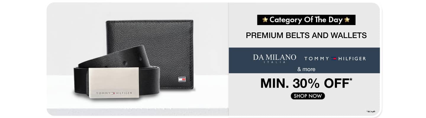 Premium Belts and Wallets Min 30% Da Milano, Tommy Hilfiger and more