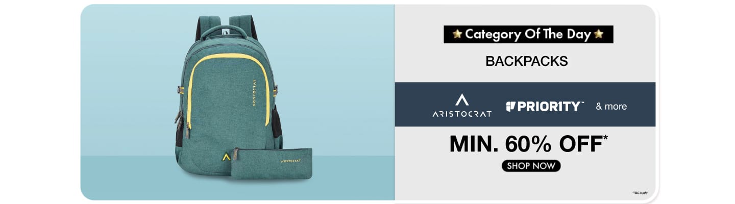 Backpacks Min 60% Priority, Aristocrat and more
