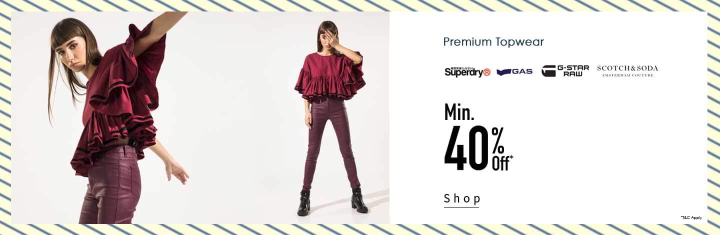 Ajio - Ajio: Get Minimum 40% off on Premium Topwear