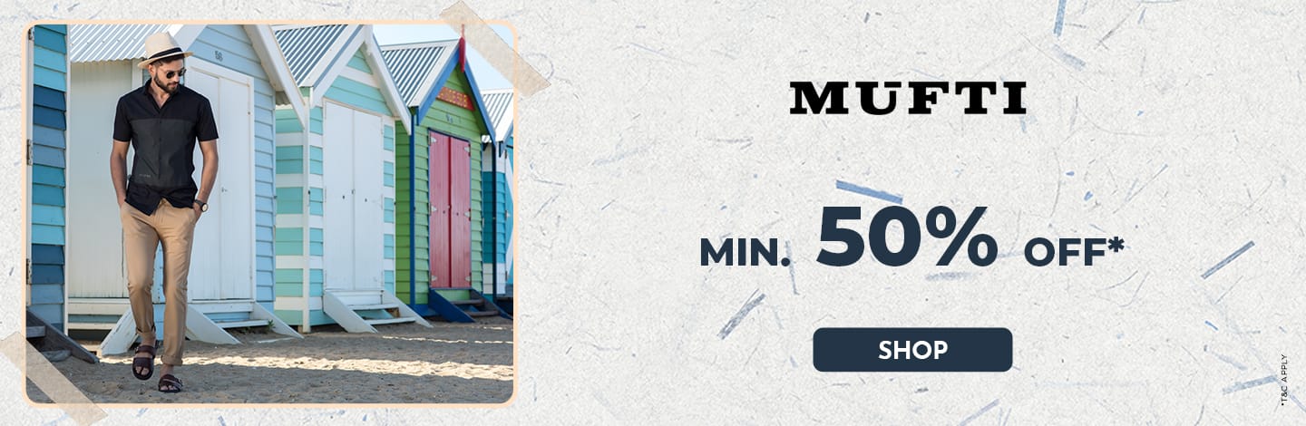 ajio.com - Get 50% off on Mufti Men's Fashion Apparel