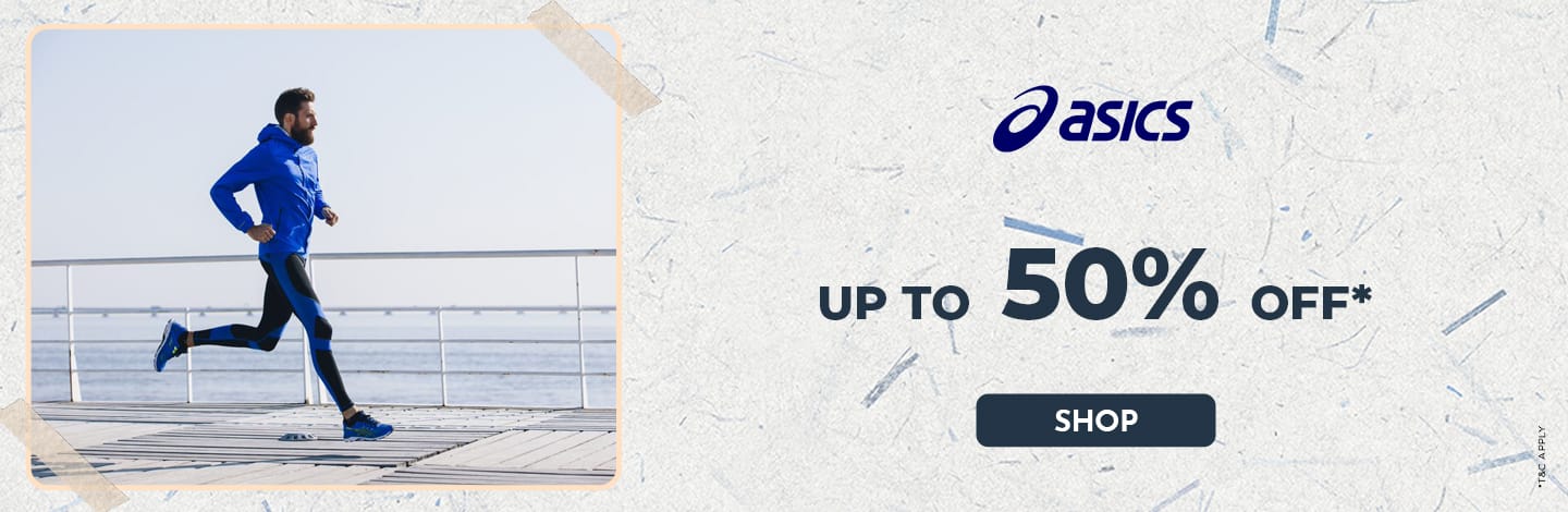 ajio.com - Get Upto 50% discount on Asics Men's Clothing and Footwear