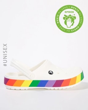 rainbow color crocs