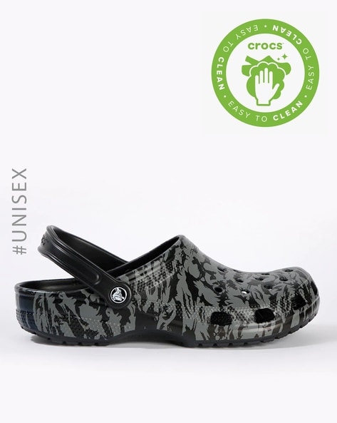camouflage clogs