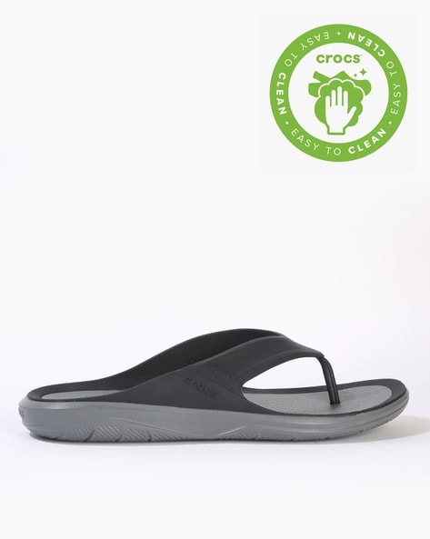 grey crocs flip flops