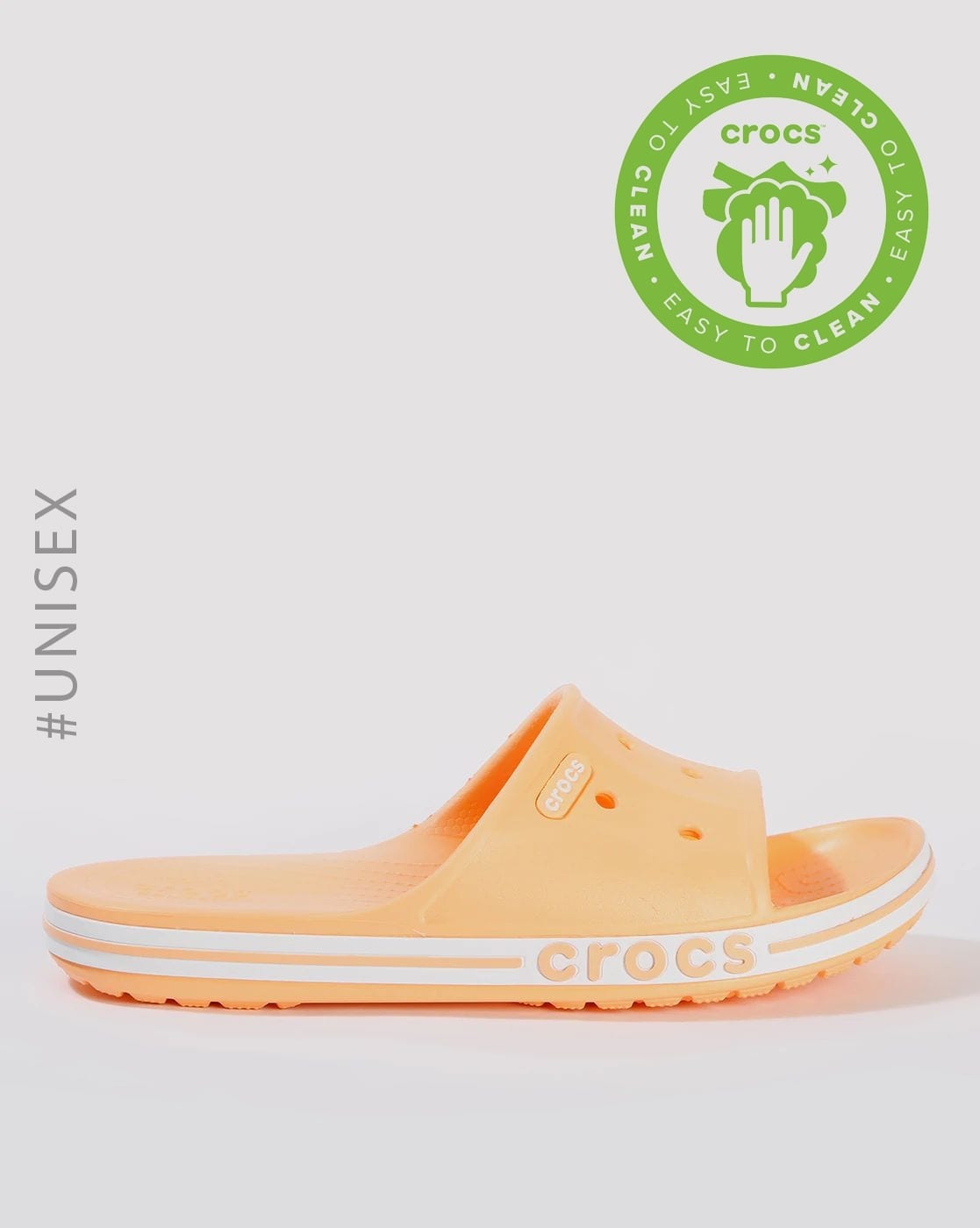 orange crocs slides
