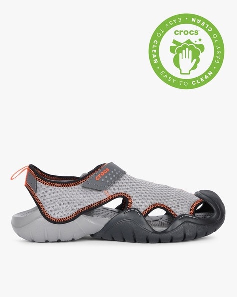 CROCS MENS SWIFTWATER Sandals Sz 8 Mesh Deck Shoes Waterproof NEW NWOB  (TD1) $40.49 - PicClick